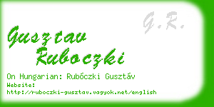 gusztav ruboczki business card